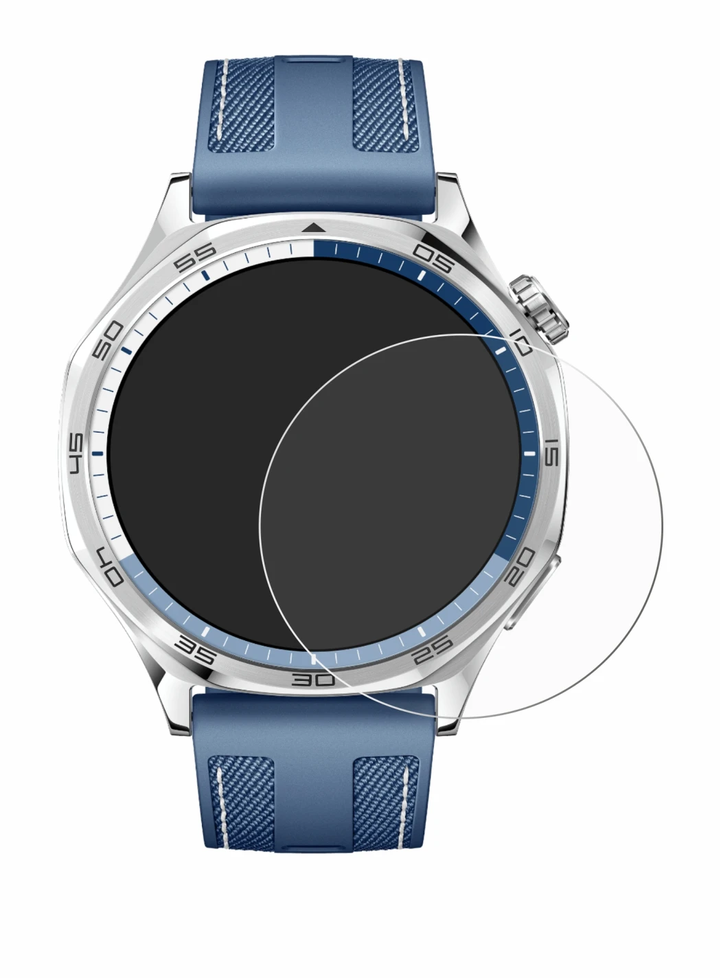 Immagine del dispositivo Huawei Watch GT 5 (46 mm) con un'ampia varietà di protezioni per lo schermo.