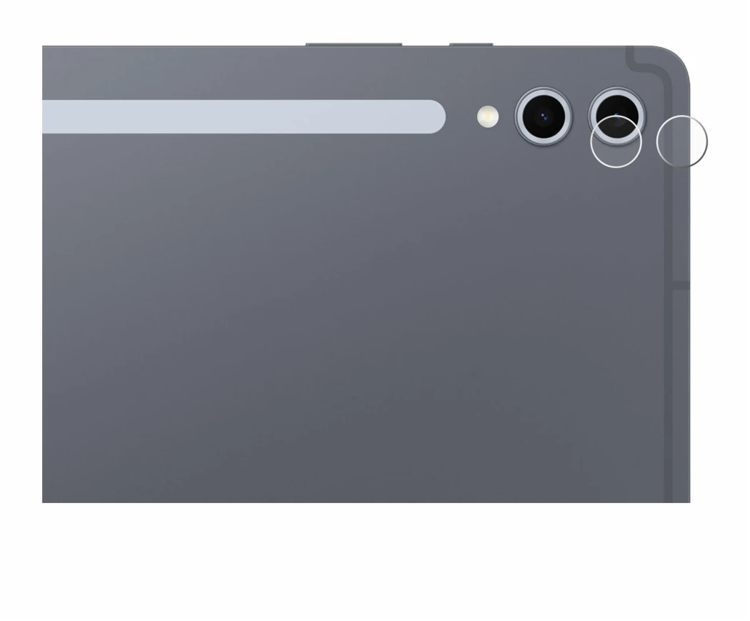 Immagine del dispositivo Samsung Galaxy Tab S10 Ultra WiFi (SOLO Fotocamera) con un'ampia varietà di protezioni per lo schermo