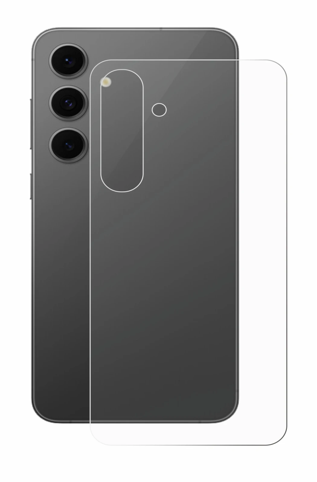 Immagine del dispositivo Samsung Galaxy S24 FE (Posteriore) con un'ampia varietà di protezioni per lo schermo.