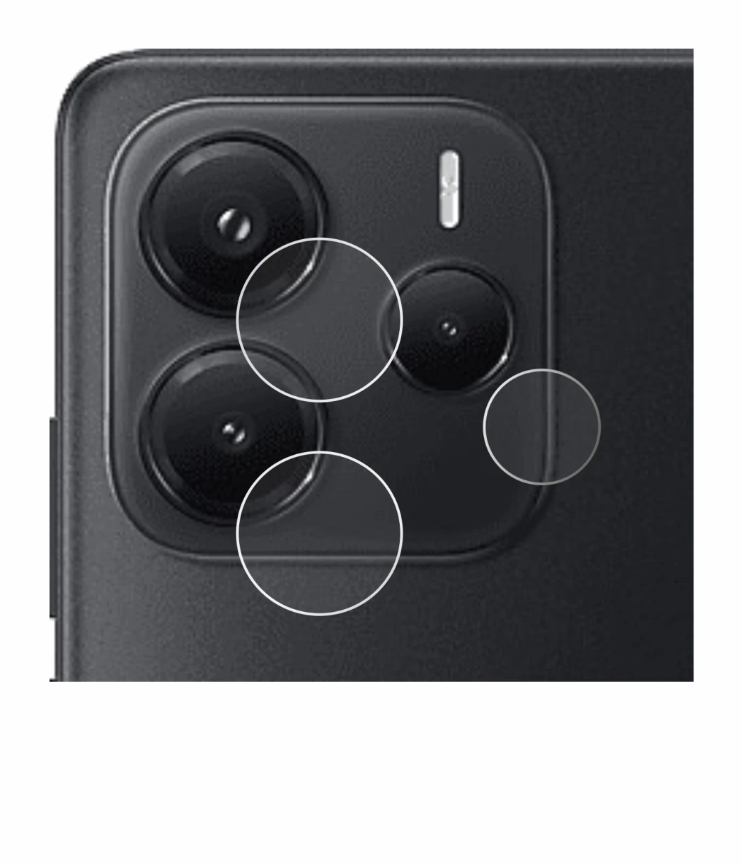 Immagine del dispositivo Xiaomi Redmi Note 14 (SOLO Fotocamera) con un'ampia varietà di protezioni per lo schermo.