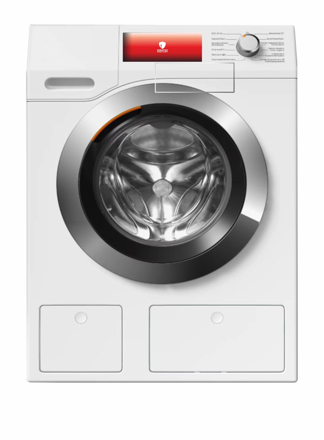 Immagine del dispositivo Miele WEH875 con un'ampia varietà di protezioni per lo schermo.