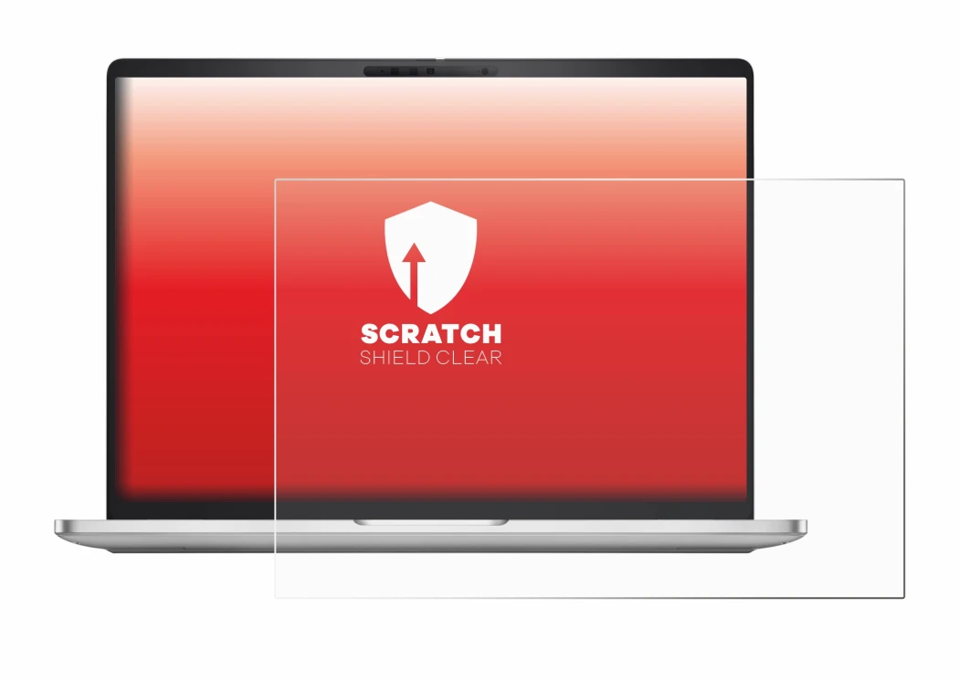 Immagine del dispositivo Dell Pro 16 Plus PB16250 con un'ampia varietà di protezioni per lo schermo.