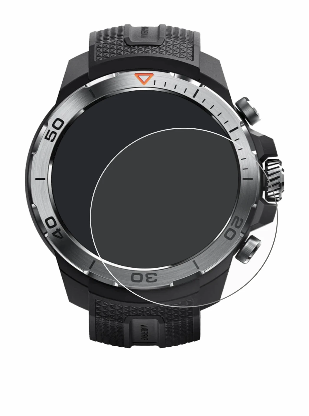 Immagine del dispositivo Xiaomi Mibro GS Explorer con un'ampia varietà di protezioni per lo schermo.