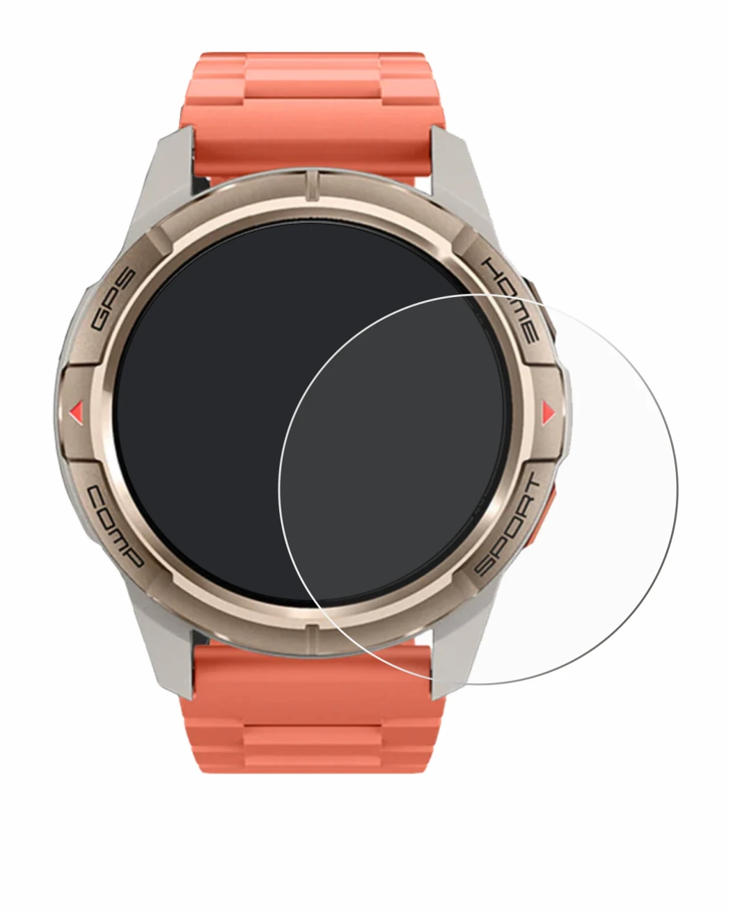 Immagine del dispositivo Xiaomi Mibro GS Active con un'ampia varietà di protezioni per lo schermo.