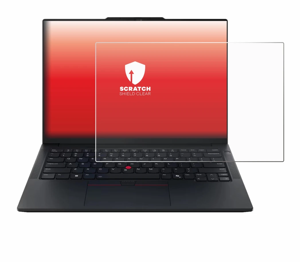 Immagine del dispositivo Lenovo ThinkPad E14 Gen 7 con un'ampia varietà di protezioni per lo schermo.