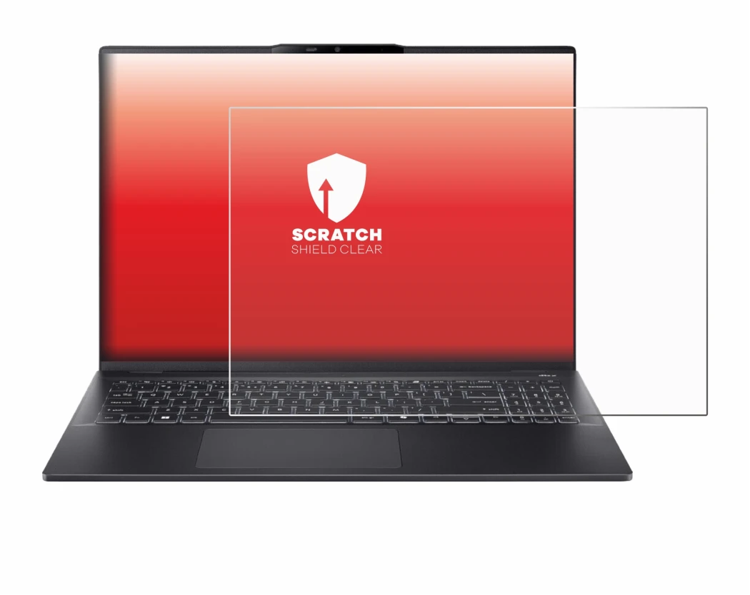 Immagine del dispositivo Acer Swift 16 AI con un'ampia varietà di protezioni per lo schermo.