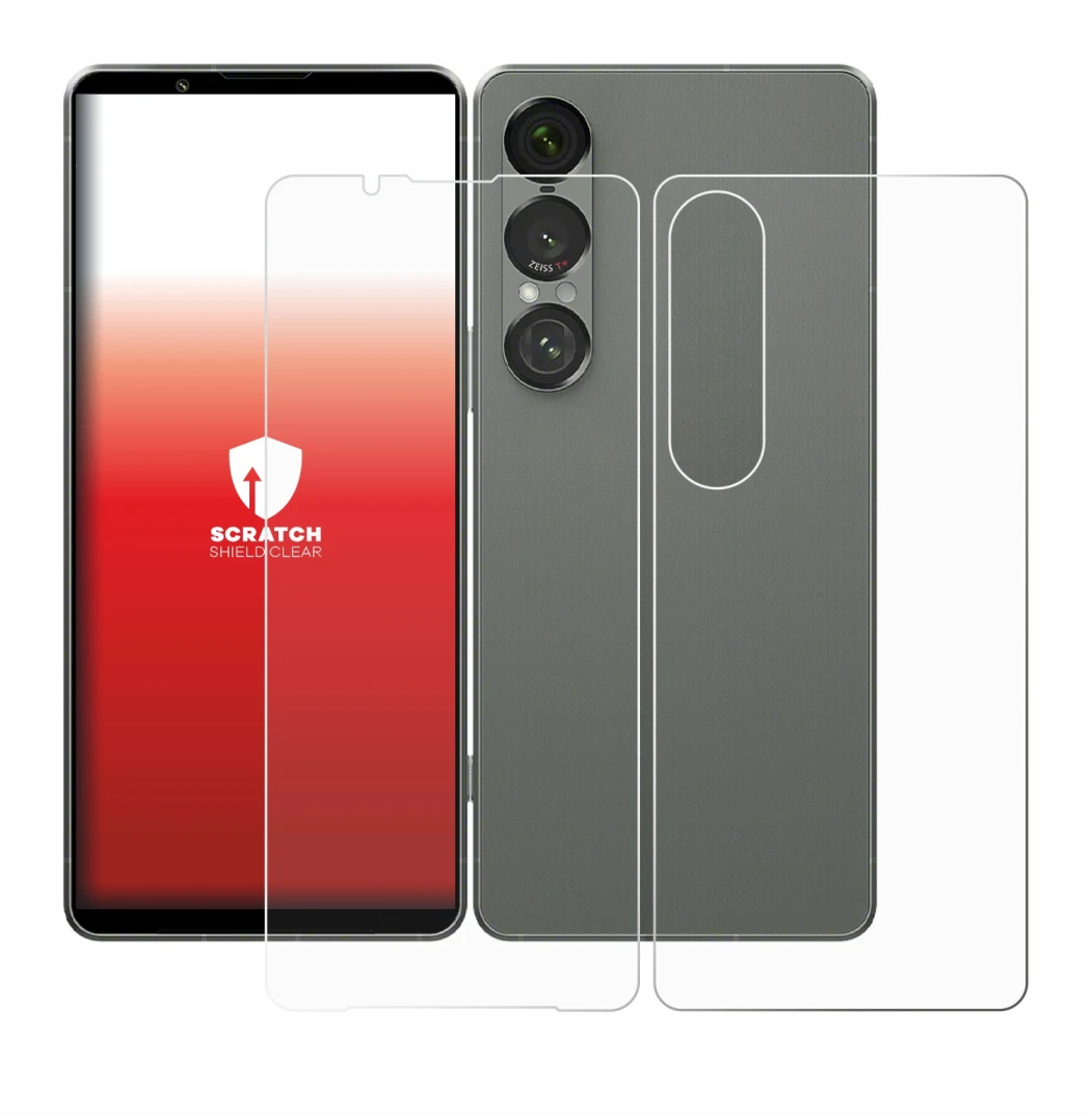 Immagine del dispositivo Sony Xperia 1 VII (Fronte+Retro) con un'ampia varietà di protezioni per lo schermo.