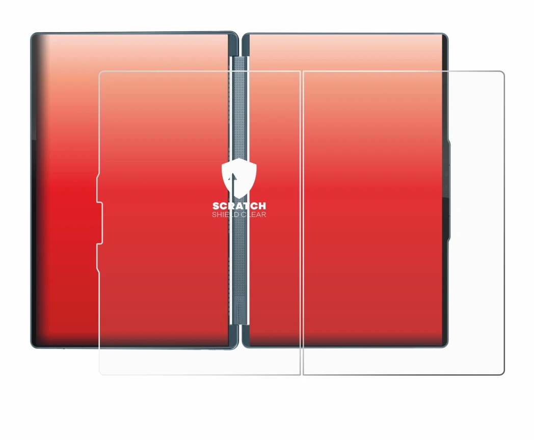 Immagine del dispositivo Lenovo Yoga Book 9 14IAH10 con un'ampia varietà di protezioni per lo schermo.