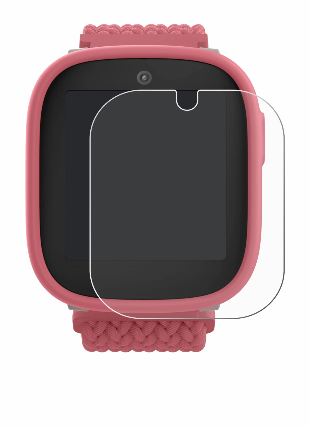 Immagine del dispositivo Xplora X6 Play 2025 (2a generazione) con un'ampia varietà di protezioni per lo schermo.