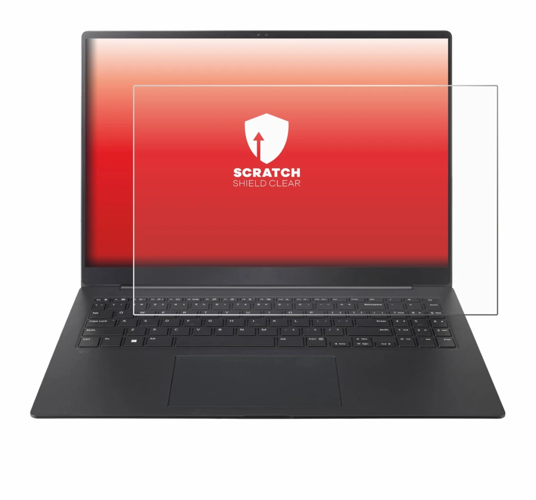 Immagine del dispositivo LG gram Pro 16 2025 con un'ampia varietà di protezioni per lo schermo.