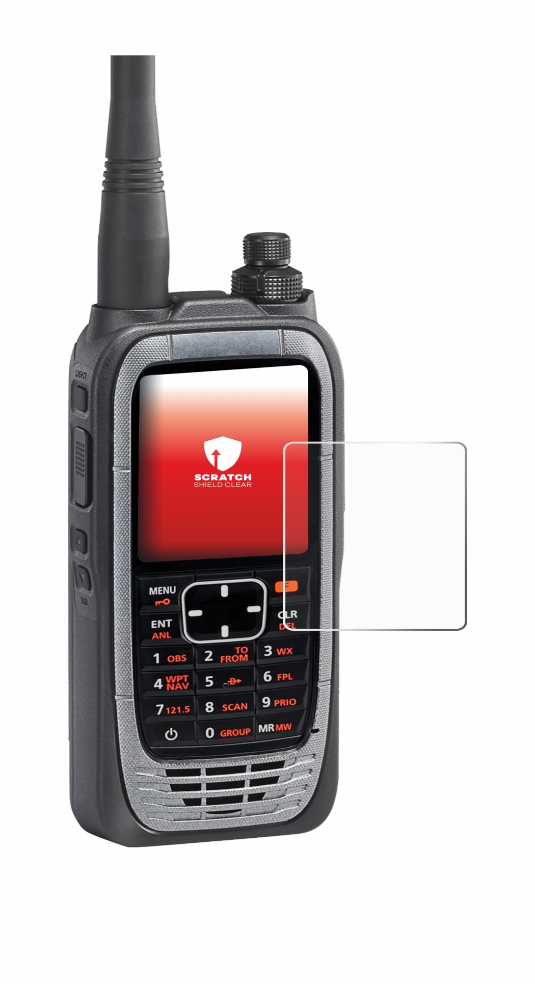 Immagine del dispositivo Icom IC-A25NE /IC-A25CE con un'ampia varietà di protezioni per lo schermo.