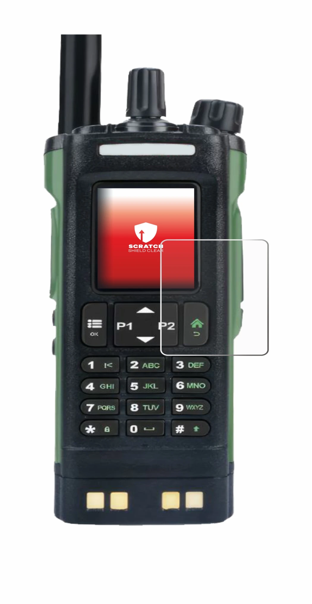 Immagine del dispositivo Baofeng DM-32 con un'ampia varietà di protezioni per lo schermo.
