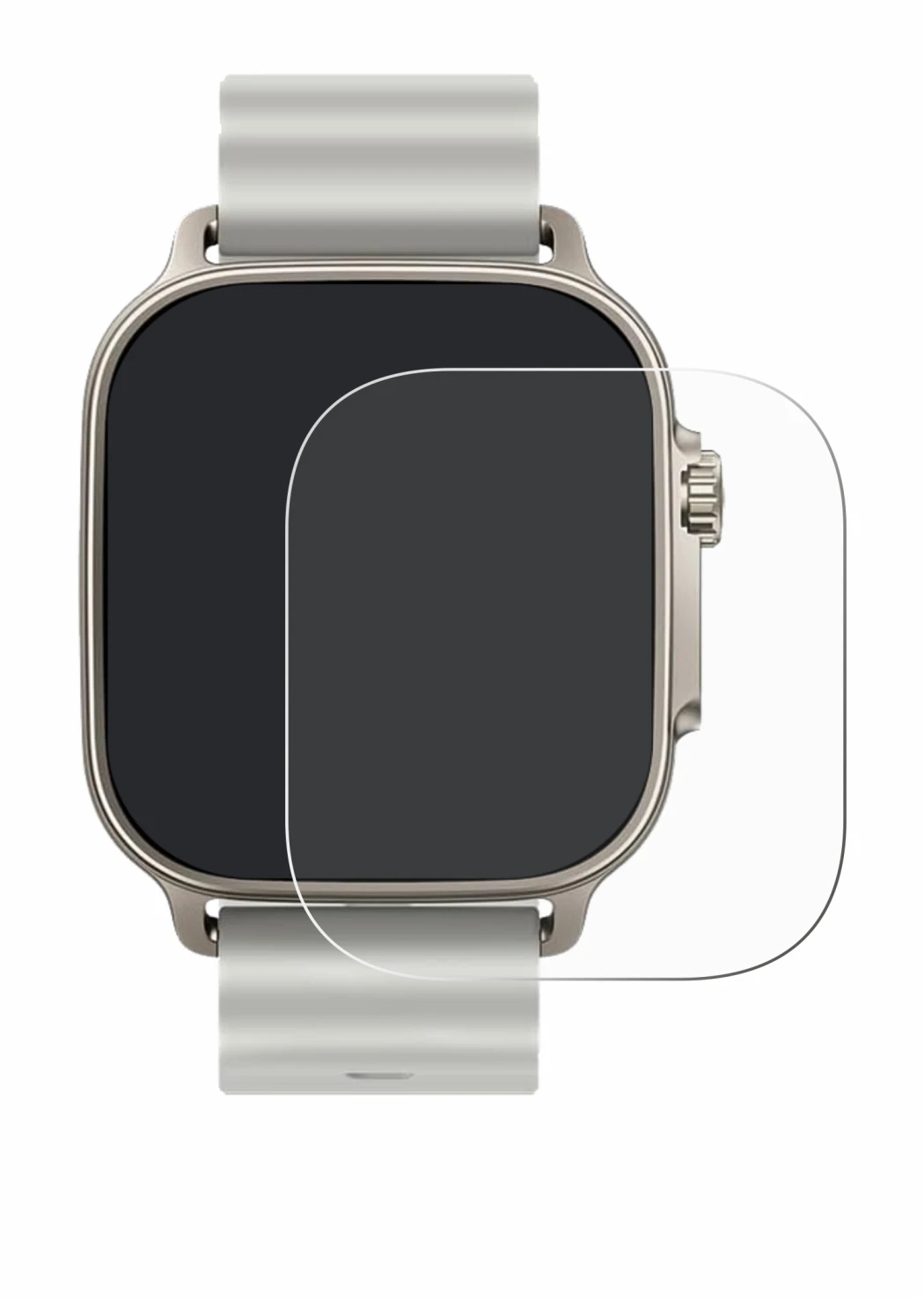 Immagine del dispositivo realme Watch 5 con un'ampia varietà di protezioni per lo schermo.
