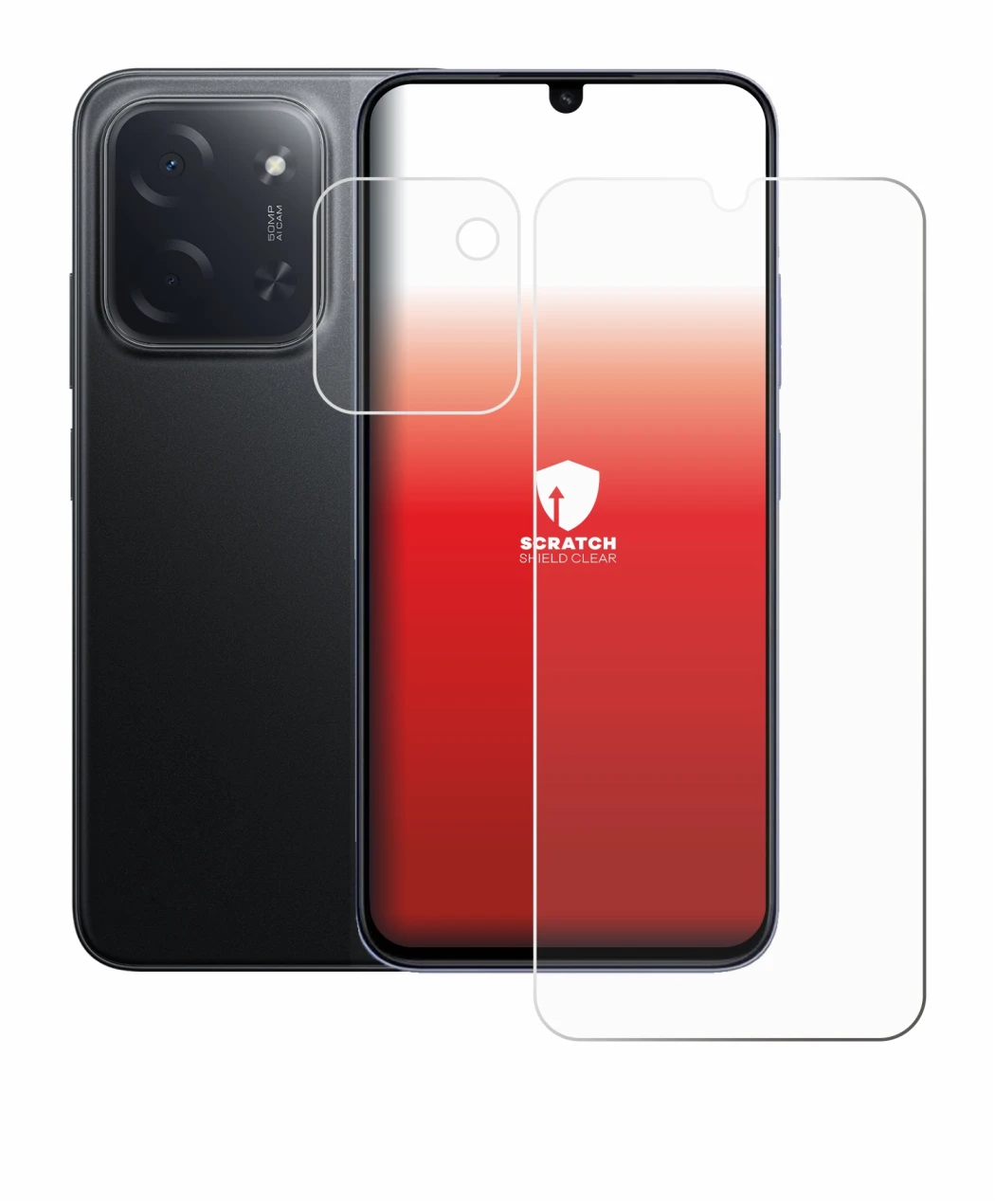 Immagine del dispositivo Xiaomi Poco C85 (Fronte+Fotocamera) con un'ampia varietà di protezioni per lo schermo.