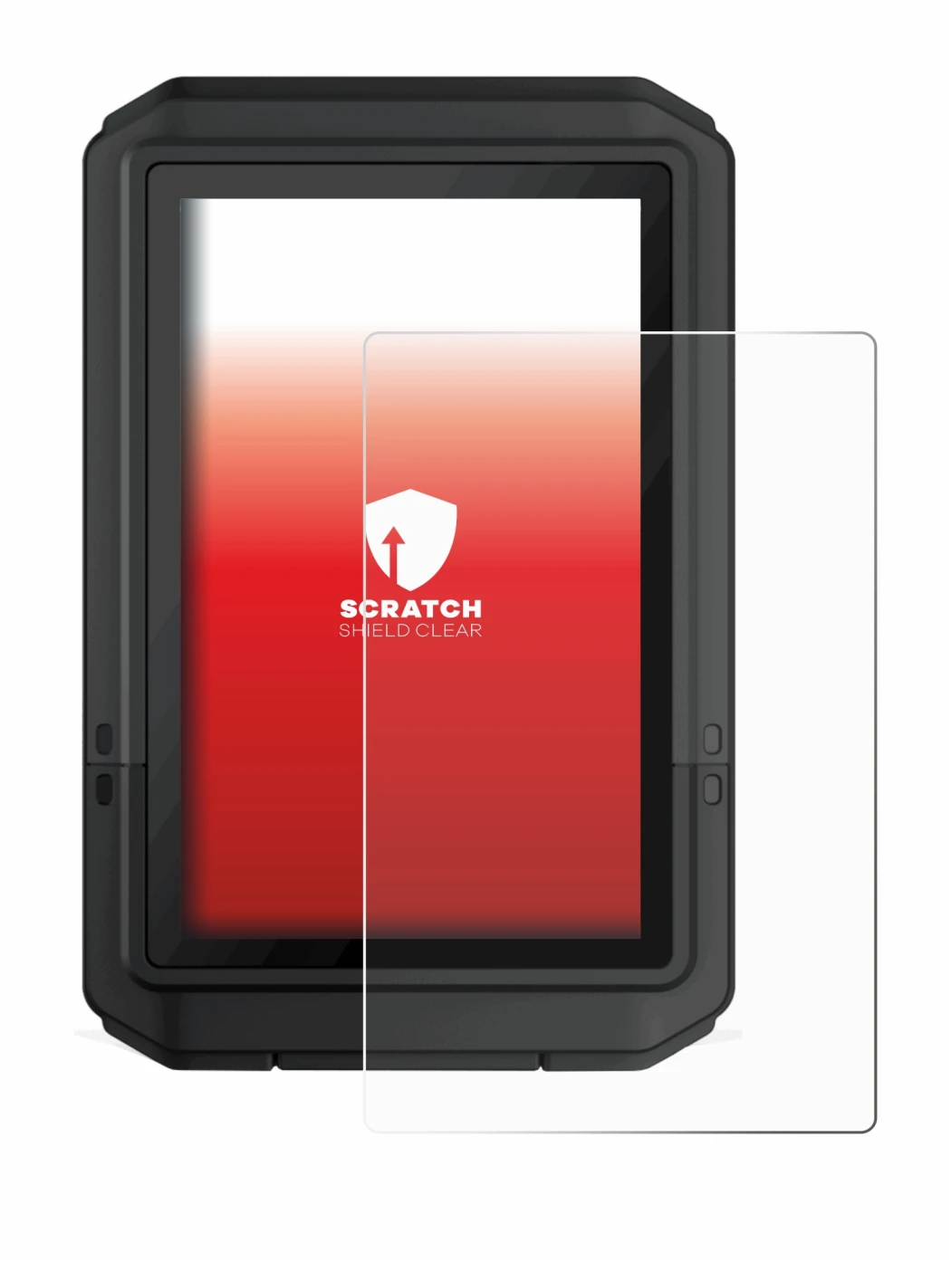 Immagine del dispositivo Garmin eTrex Touch 2025 con un'ampia varietà di protezioni per lo schermo.