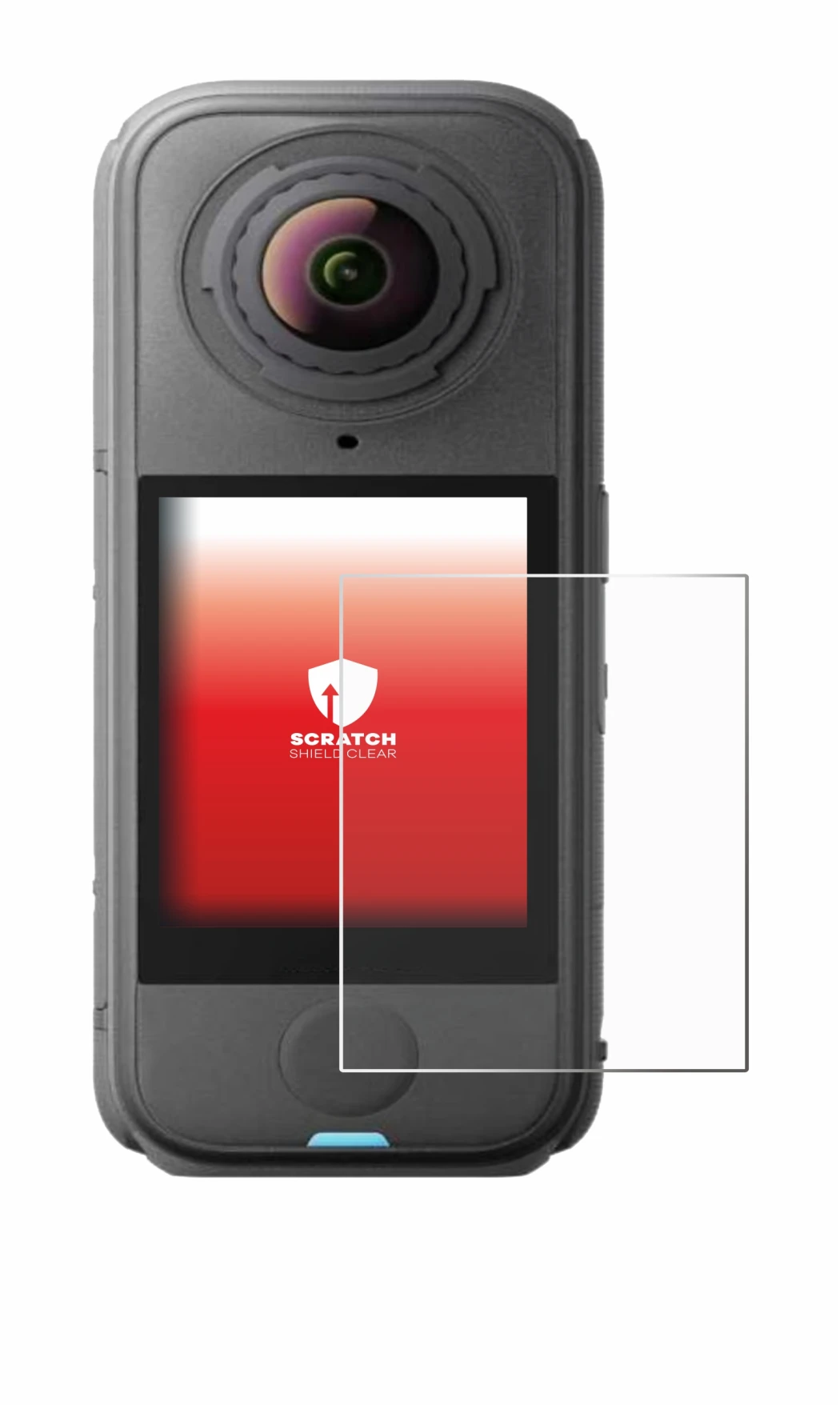 Immagine del dispositivo Insta360 X4 Air con un'ampia varietà di protezioni per lo schermo.