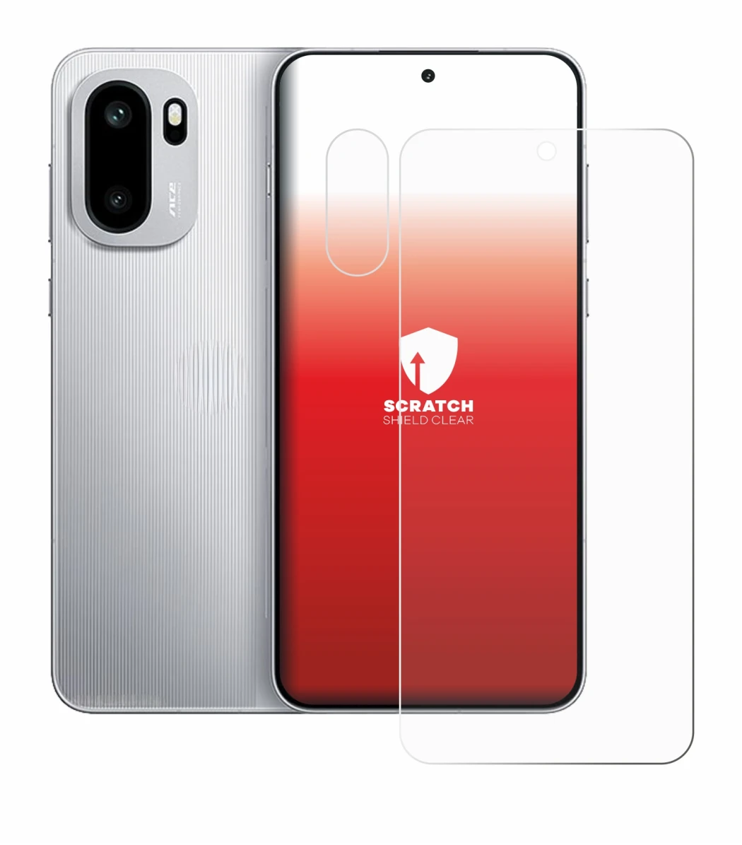 Immagine del dispositivo OnePlus 15R (Fronte+Fotocamera) con un'ampia varietà di protezioni per lo schermo.