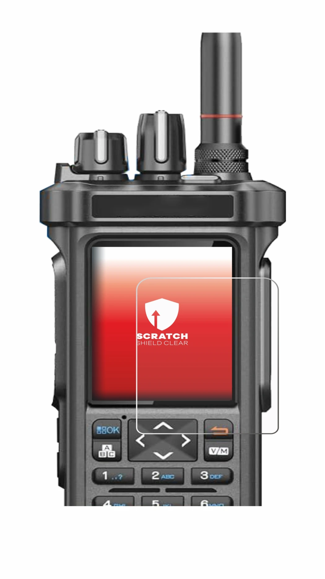 Immagine del dispositivo Radtel RT-950 Pro con un'ampia varietà di protezioni per lo schermo.