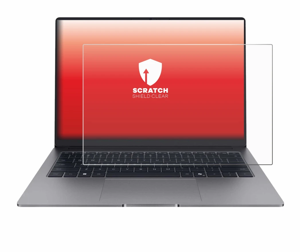 Immagine del dispositivo Honor MagicBook X14 Plus 2025 con un'ampia varietà di protezioni per lo schermo.