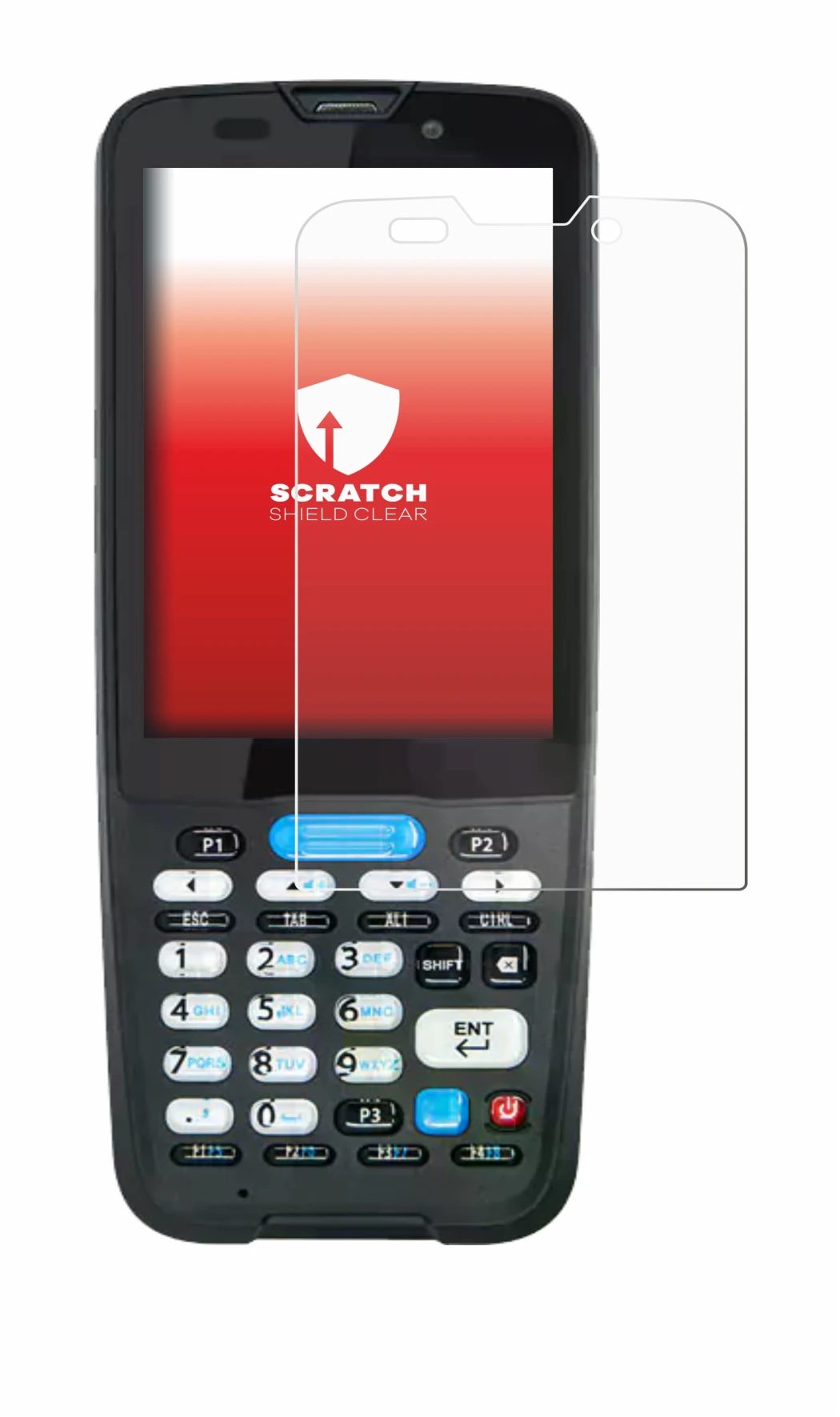 Immagine del dispositivo Unitech HT330 con un'ampia varietà di protezioni per lo schermo.