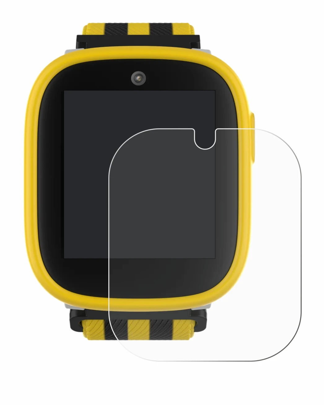 Immagine del dispositivo Xplora X6 Play BVB-Edition con un'ampia varietà di protezioni per lo schermo.