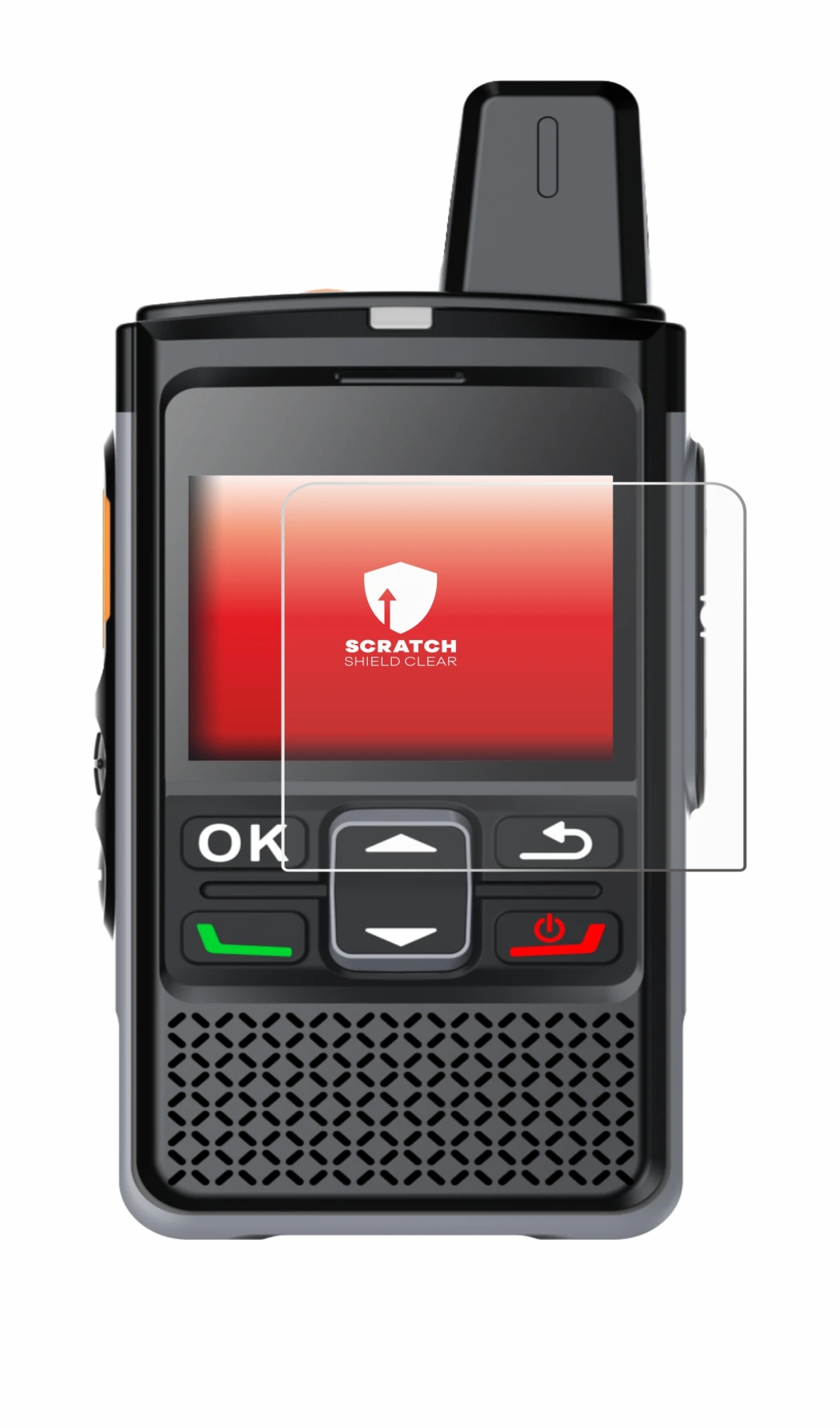 Immagine del dispositivo Hytera PNC360S con un'ampia varietà di protezioni per lo schermo.