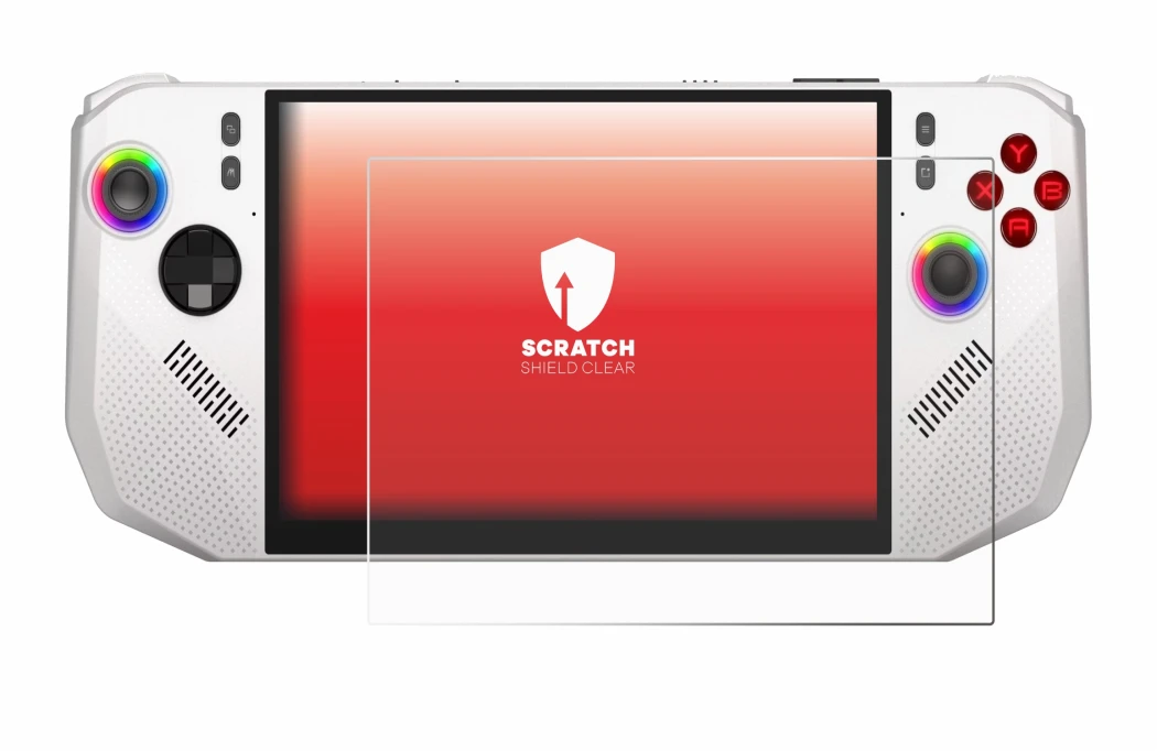 Immagine del dispositivo MSI Claw A8 BZ2EM con un'ampia varietà di protezioni per lo schermo.