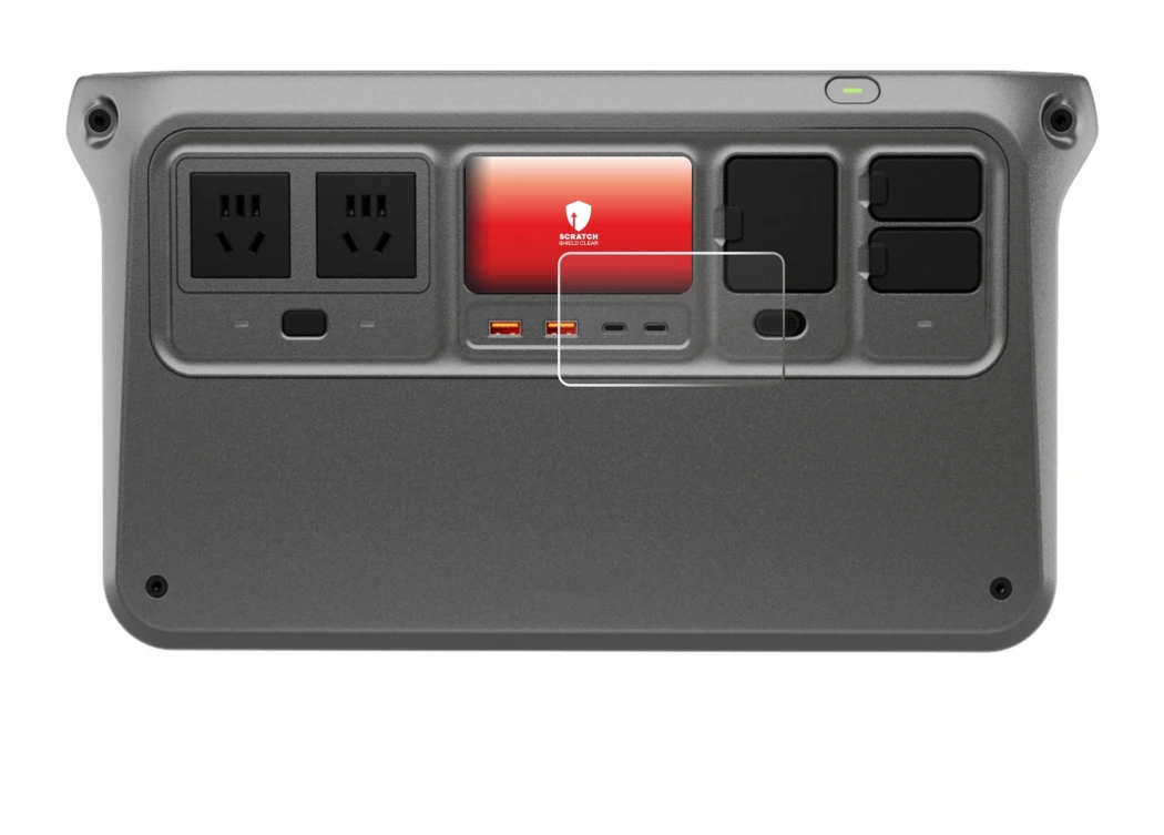 Immagine del dispositivo DJI Power 1000 con un'ampia varietà di protezioni per lo schermo.