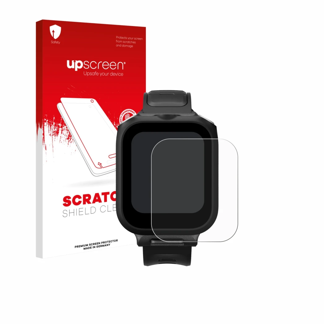 Parte frontale di una confezione del prodotto con il logo del marchio upscreen. Accanto è raffigurato il dispositivo Insta360 