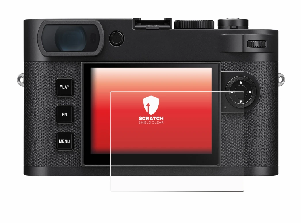 Immagine del dispositivo Leica M EV1 con un'ampia varietà di protezioni per lo schermo.