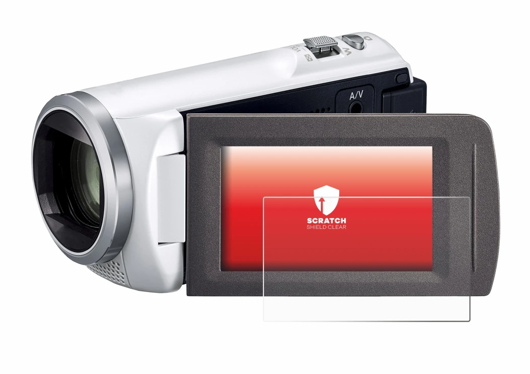 Immagine del dispositivo Panasonic HC-V480MS con un'ampia varietà di protezioni per lo schermo.