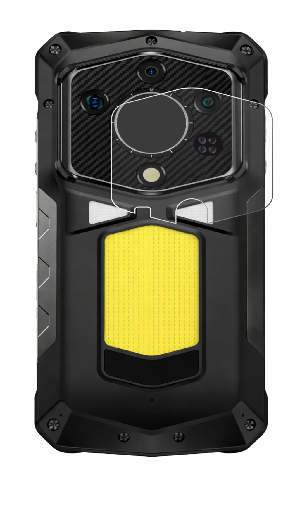 Immagine del dispositivo Ulefone Armor 29 Ultra (SOLO Fotocamera) con un'ampia varietà di protezioni per lo schermo.