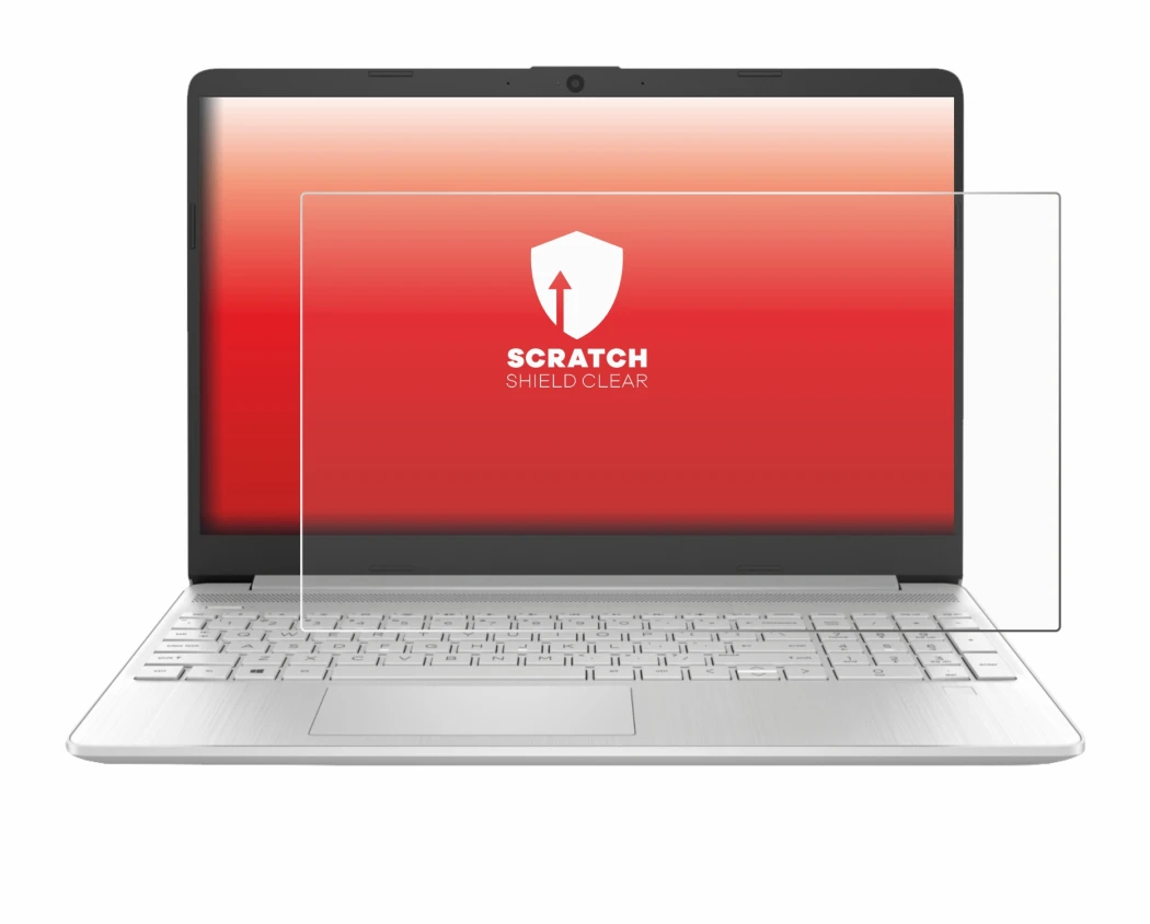 Immagine del dispositivo HP 15s-fq2000 con un'ampia varietà di protezioni per lo schermo.