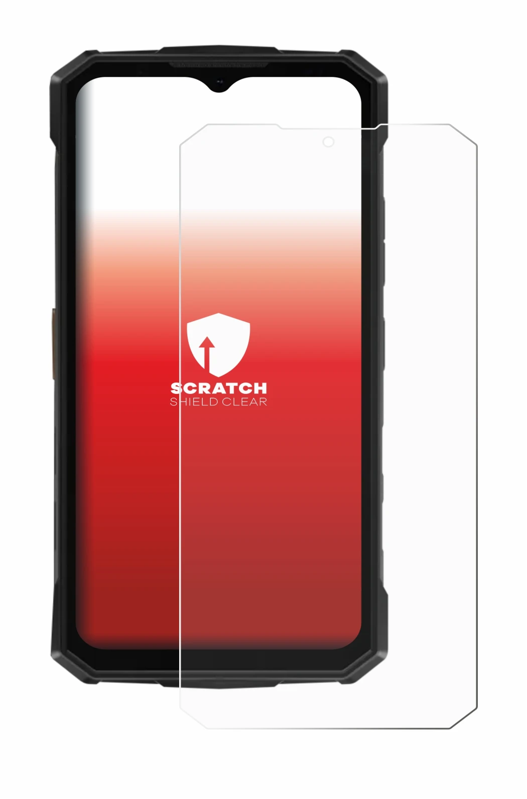 Immagine del dispositivo Doogee Fire 5 Pro con un'ampia varietà di protezioni per lo schermo.