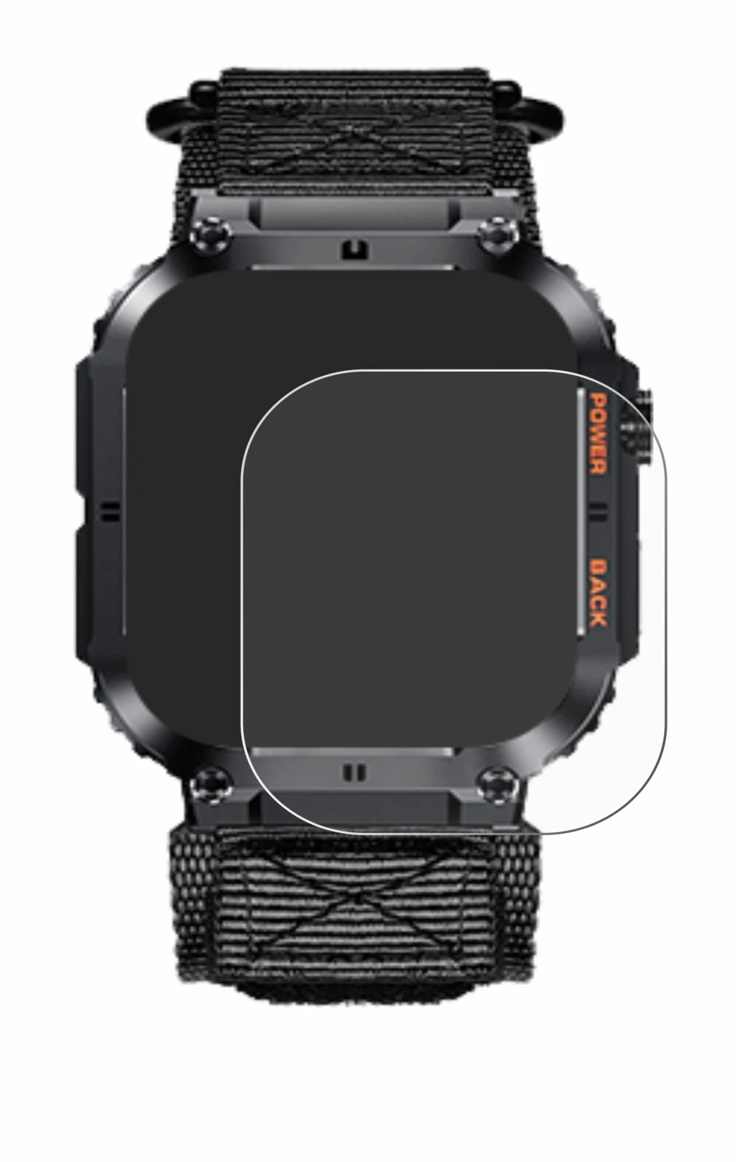 Immagine del dispositivo Megalith K57PRO con un'ampia varietà di protezioni per lo schermo.