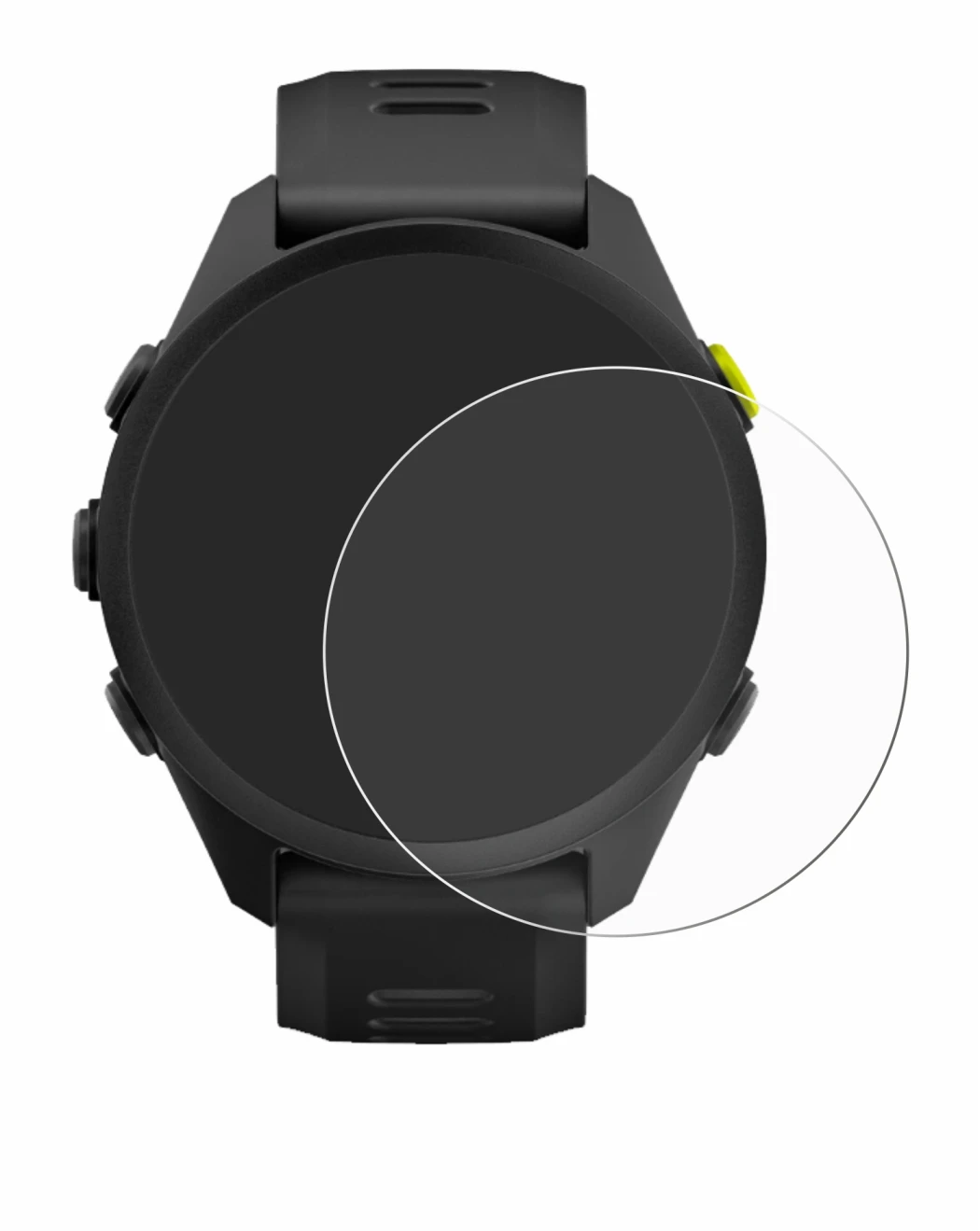 Immagine del dispositivo Garmin Forerunner 70 con un'ampia varietà di protezioni per lo schermo.