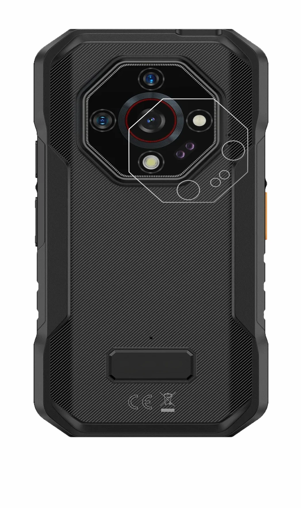 Immagine del dispositivo Ulefone Armor X32 Pro (SOLO Fotocamera) con un'ampia varietà di protezioni per lo schermo.
