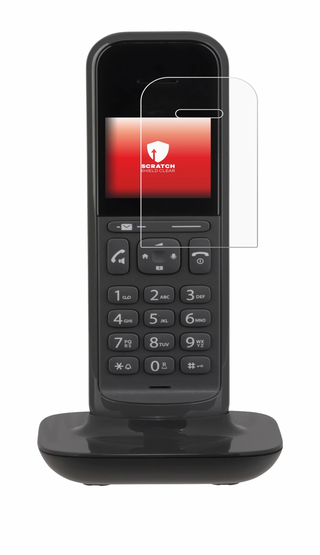 Immagine del dispositivo Gigaset CL390 con un'ampia varietà di protezioni per lo schermo.