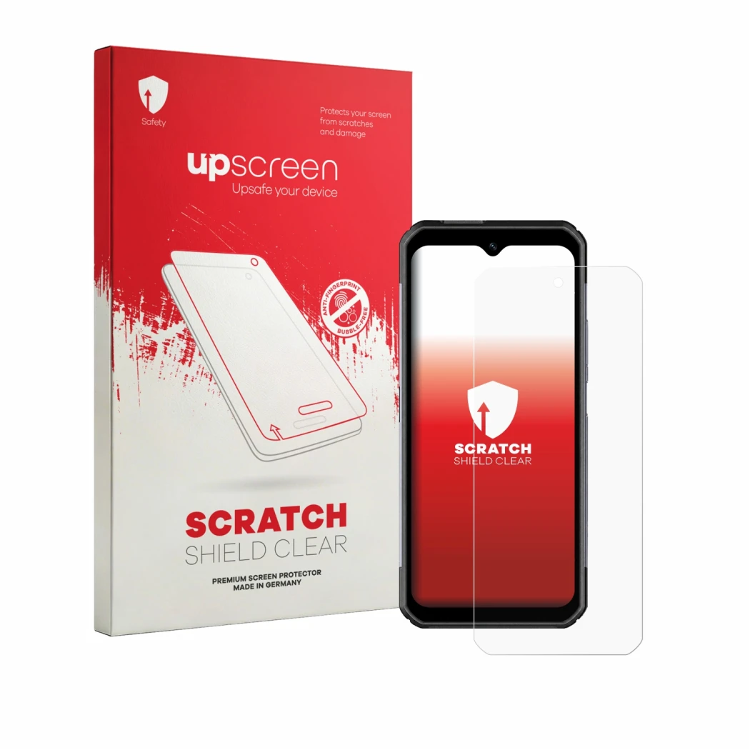 Parte frontale di una confezione del prodotto con il logo del marchio upscreen. Accanto è raffigurato il dispositivo Pax A6630