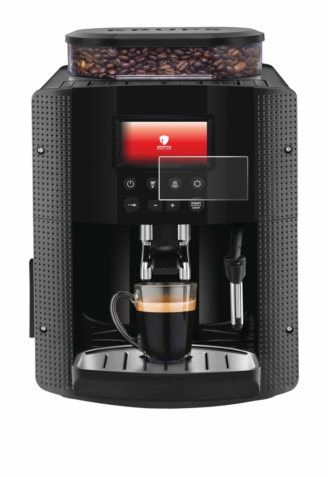 Immagine del dispositivo Krups Essential YY8135FD con un'ampia varietà di protezioni per lo schermo.