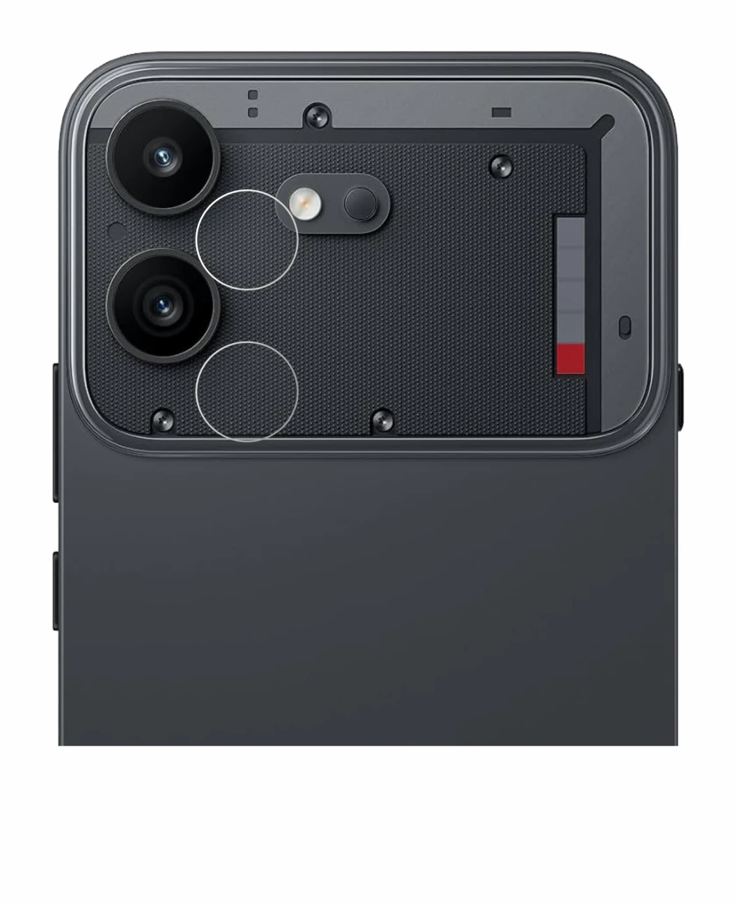Immagine del dispositivo Nothing Phone (4b) (SOLO Fotocamera) con un'ampia varietà di protezioni per lo schermo.