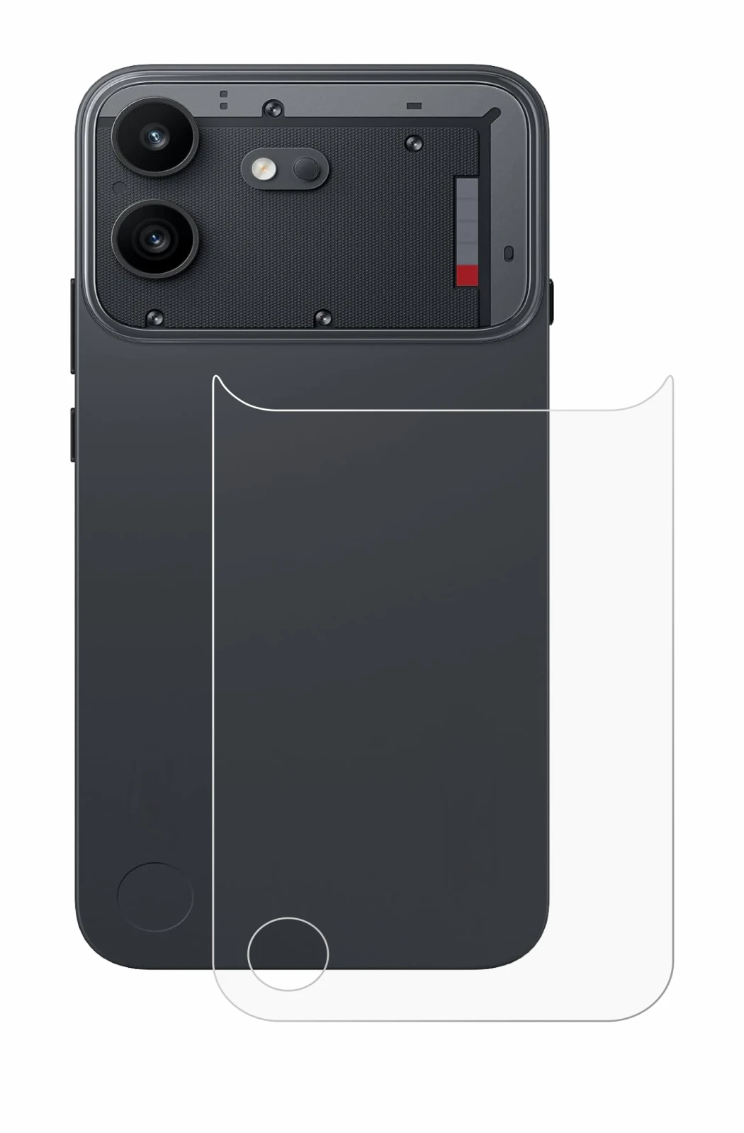 Immagine del dispositivo Nothing Phone (4b) (Posteriore) con un'ampia varietà di protezioni per lo schermo.