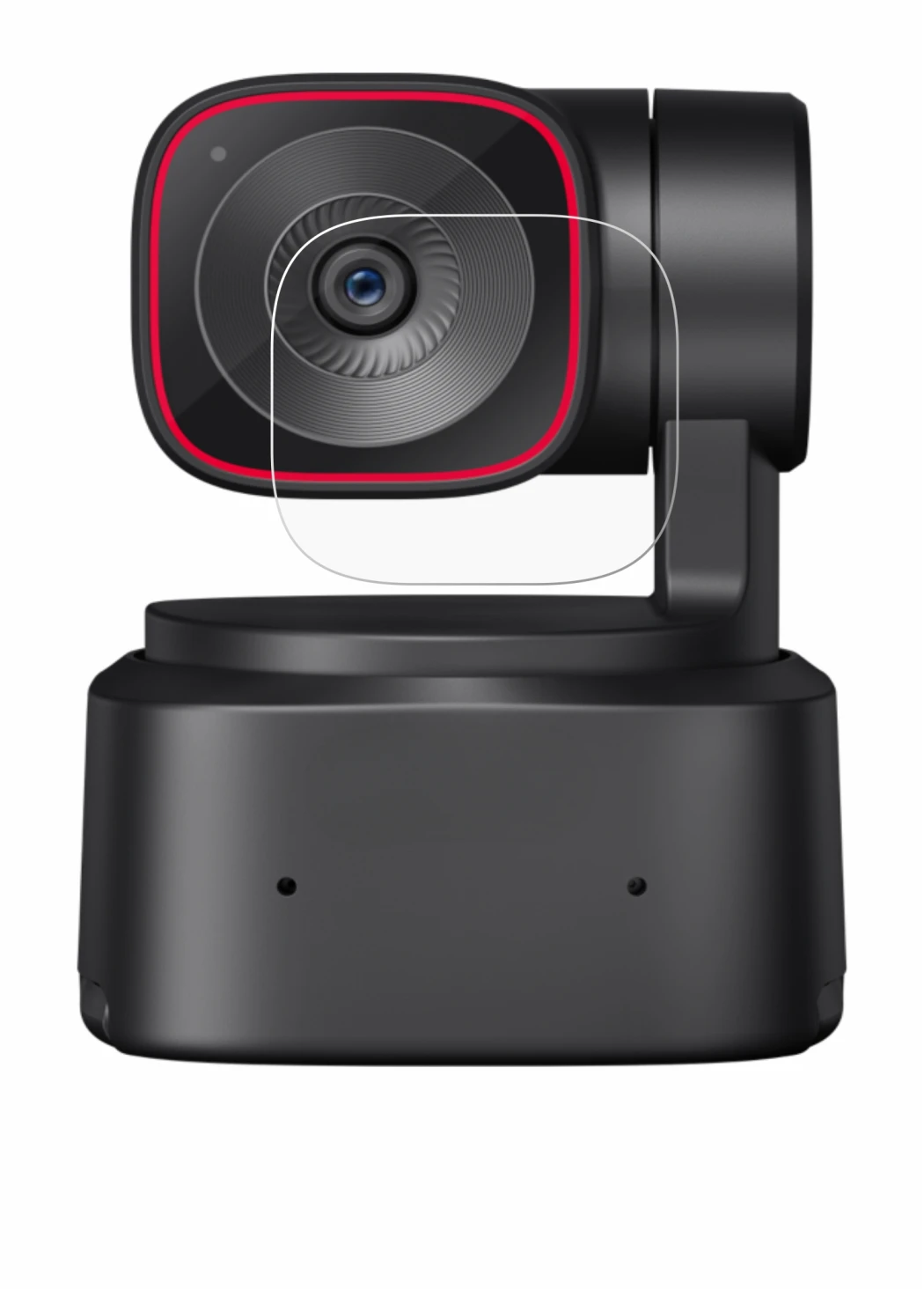 Immagine del dispositivo OBSBOT Tiny 2 Lite con un'ampia varietà di protezioni per lo schermo.