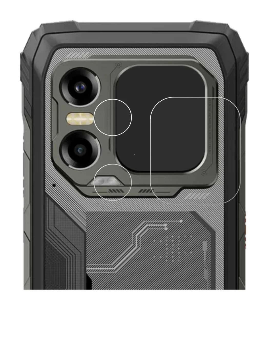 Immagine del dispositivo Blackview Xplore X1 (SOLO Fotocamera) con un'ampia varietà di protezioni per lo schermo.