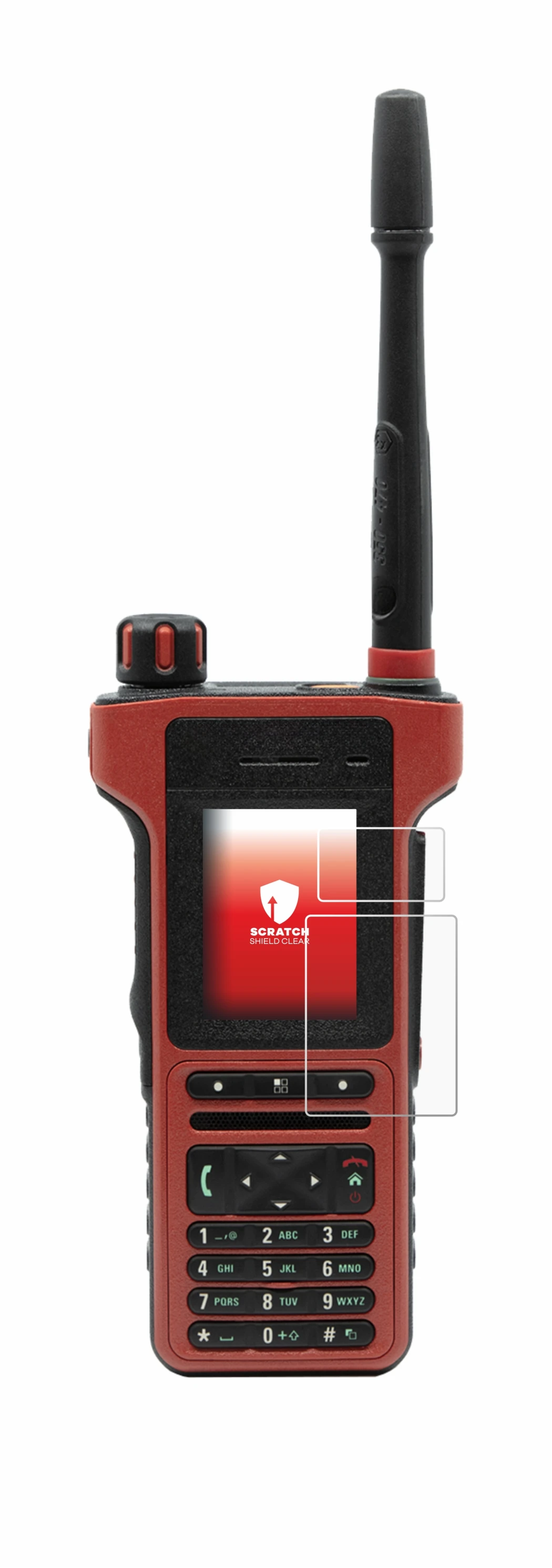 Immagine del dispositivo Motorola MTP8550Ex con un'ampia varietà di protezioni per lo schermo.