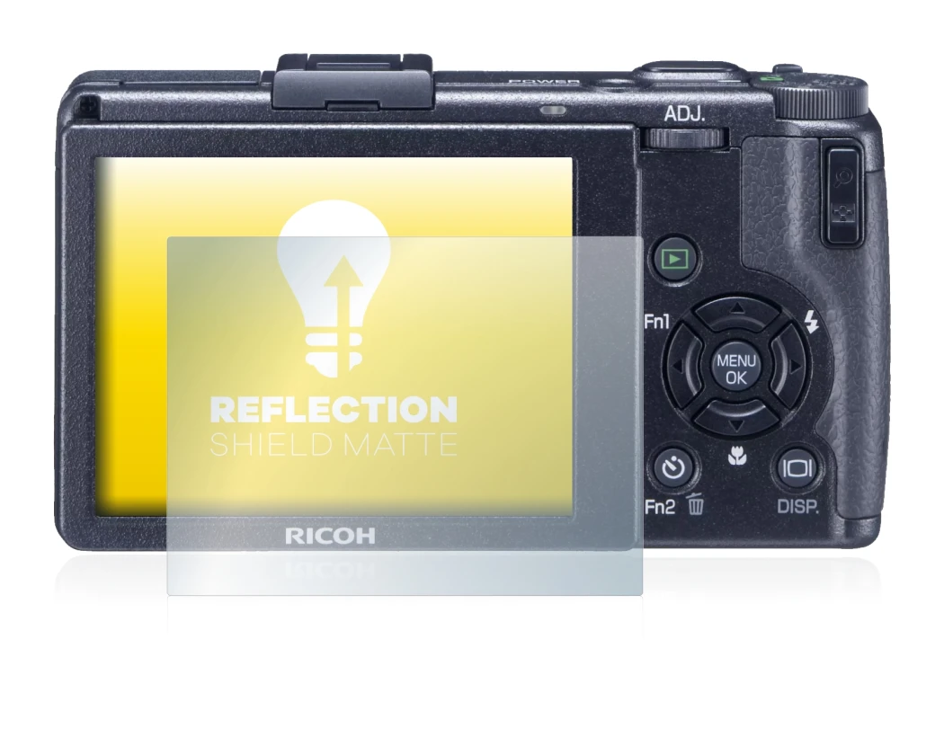 Immagine del dispositivo Ricoh GR Digital III (2009-2011) con un'ampia varietà di protezioni per lo schermo.