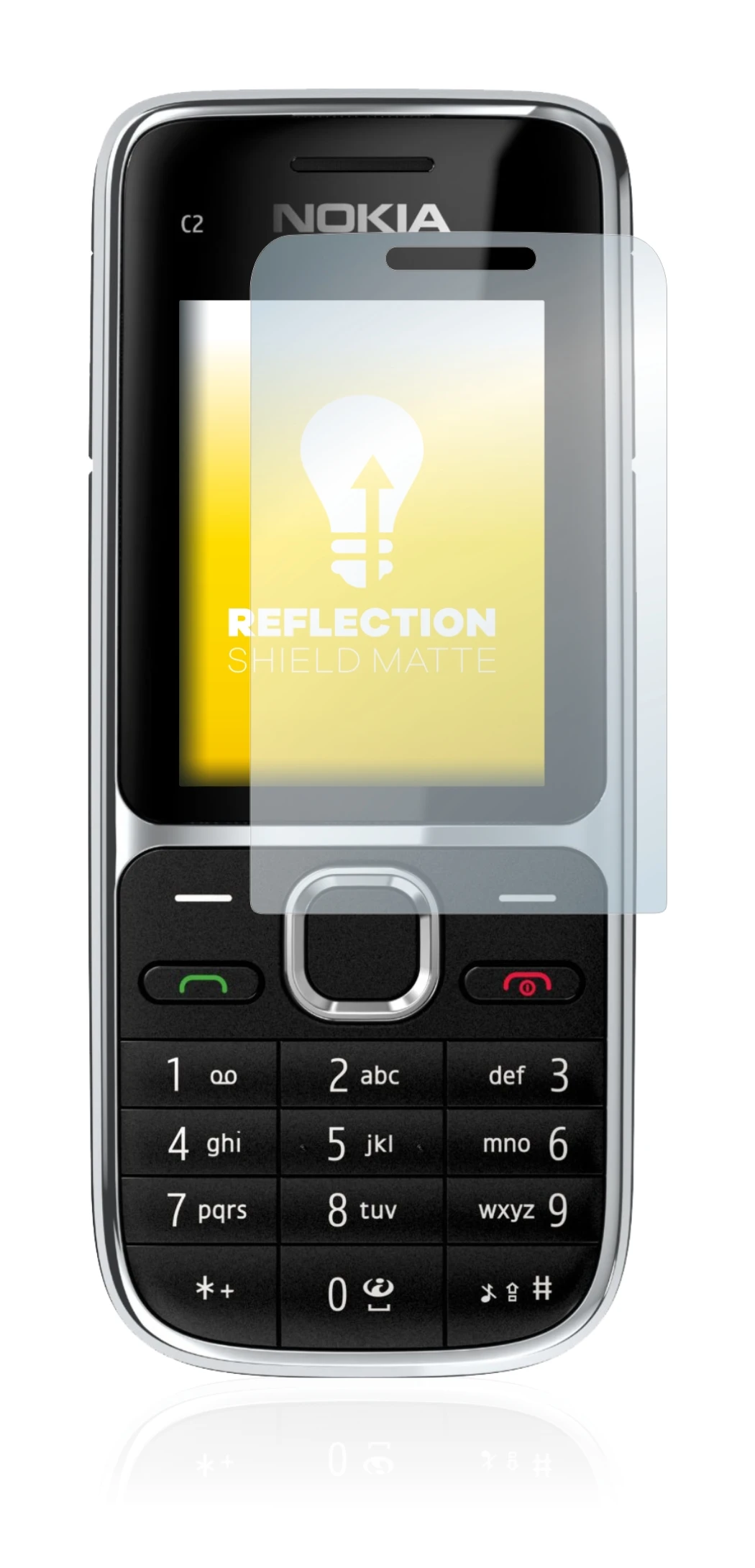 Immagine del dispositivo Nokia C2-01 con un'ampia varietà di protezioni per lo schermo.