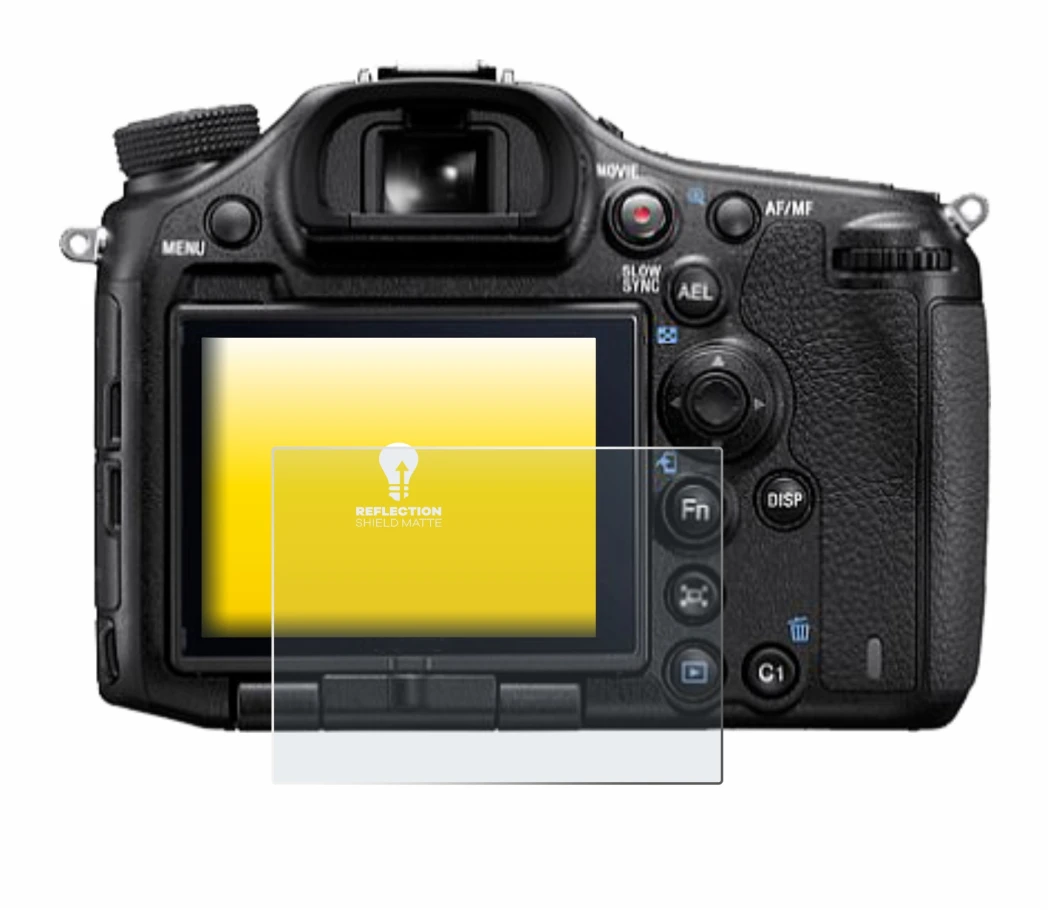 Immagine del dispositivo Sony Alpha 99 con un'ampia varietà di protezioni per lo schermo.