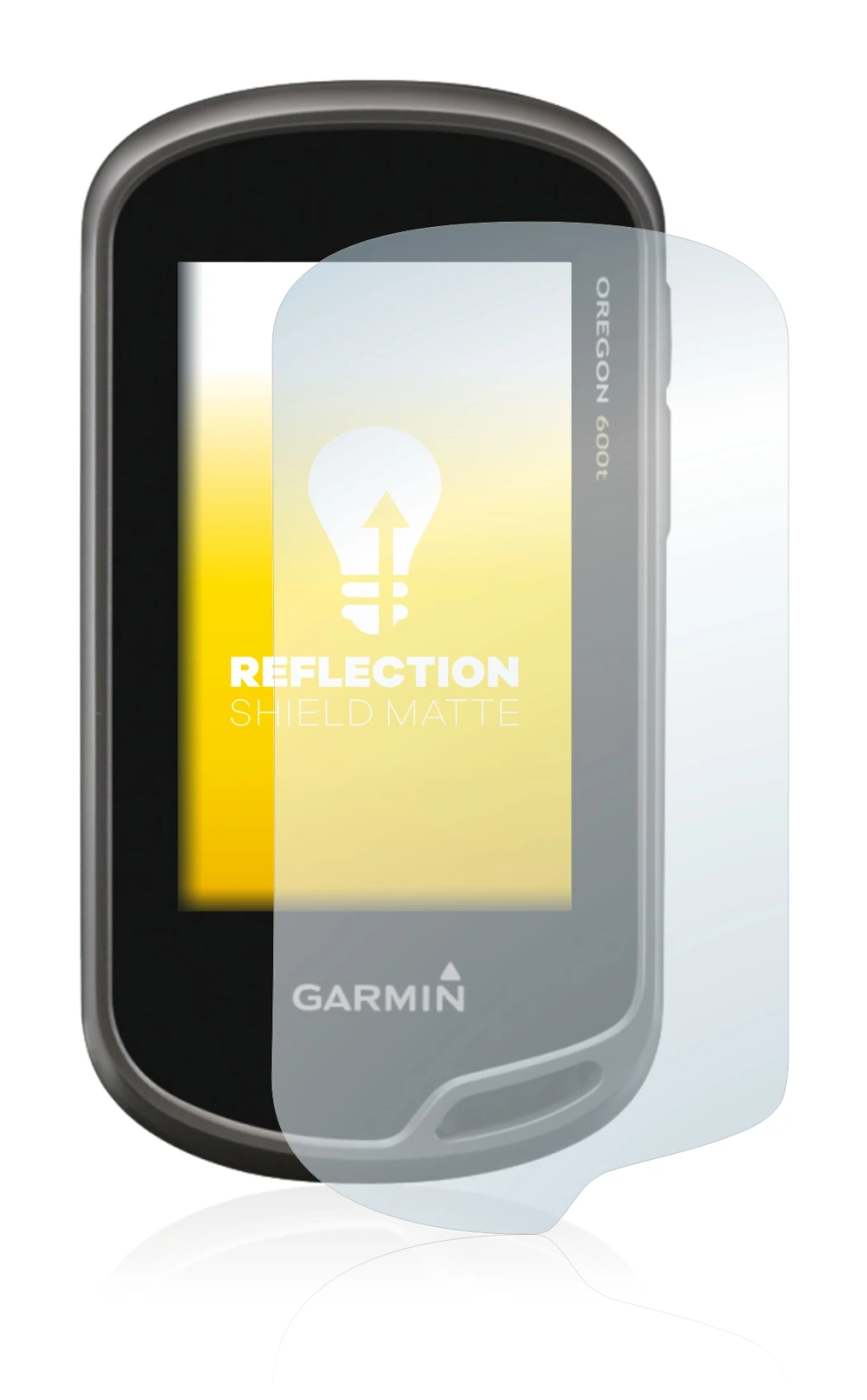 Immagine del dispositivo Garmin Oregon 600t con un'ampia varietà di protezioni per lo schermo.