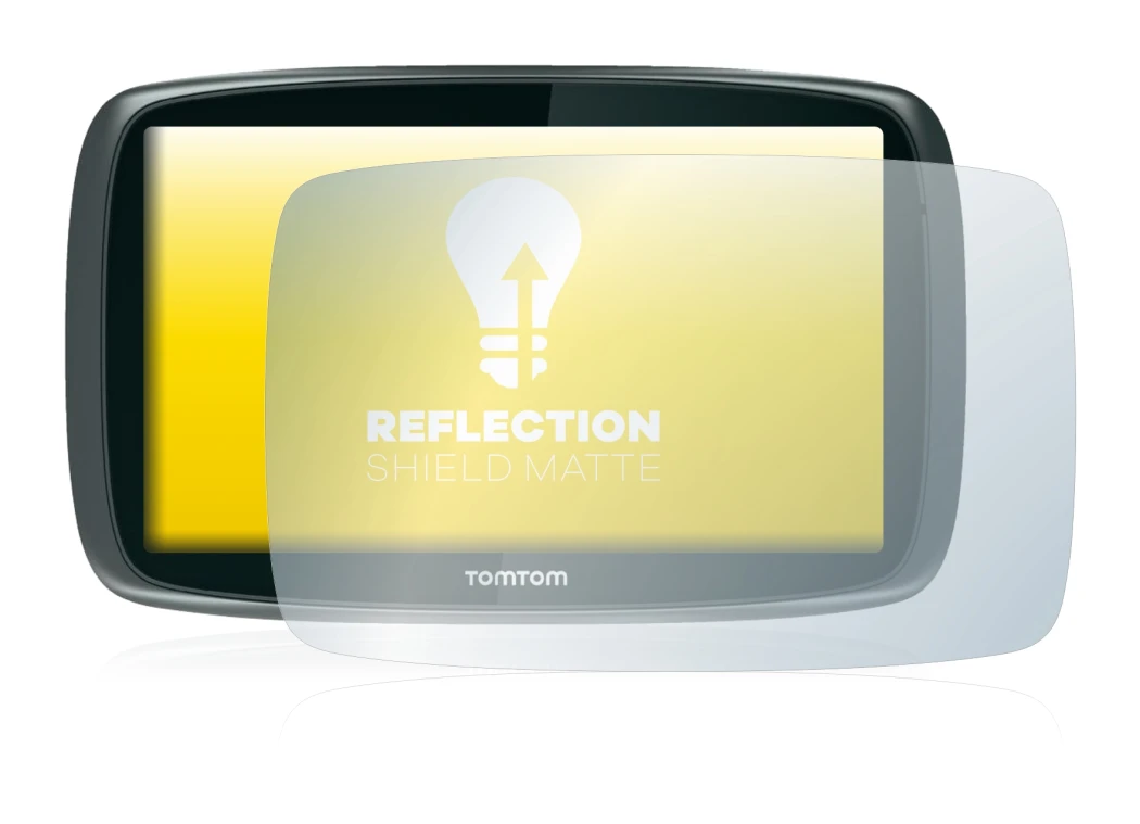 Immagine del dispositivo TomTom GO 6000 con un'ampia varietà di protezioni per lo schermo.